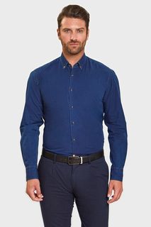 Джинсовая рубашка мужская Kanzler 2A-448SL-11108-15 синяя 45