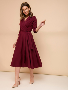 Платье женское 1001dress 0102082 бордовое 44 RU