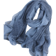 Палантин женский WASABI TREND WH-00032 синий, 190х90 см