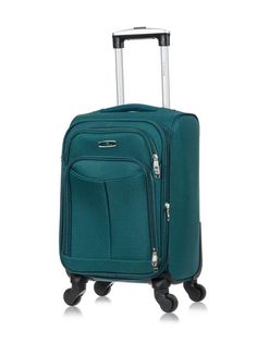 Чемодан унисекс LCase Amsterdam зеленый, 50x30x28 см