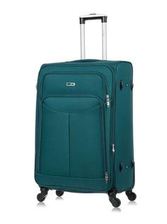 Чемодан унисекс LCase Amsterdam зеленый, 75x47x37 см