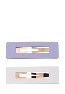 Заколка клик-клак женская Daniele Patrici A63911 фиолетовая, белая