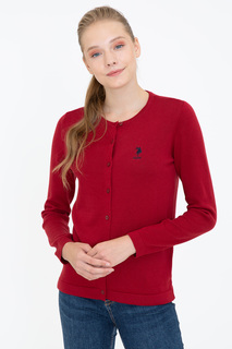 Кардиган женский U.S. POLO Assn. G082GL0TH0GLT01-GLBSK21 красный XS