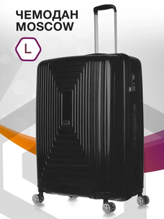 Чемодан унисекс LCase Moscow черный, 80х57х30 см