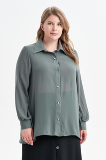 Блуза женская OLSI 2310016 зеленая 52 RU