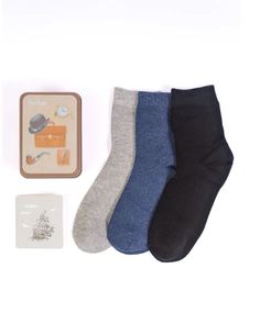 Комплект носков мужских Turkan 9667 серый; синий; черный 41-46 3 пары