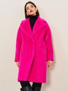 Пальто женское Viaville РТ41W розовое 40-42 RU