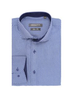 Рубашка мужская Imperator Twist 11-sl синяя 38/178-186
