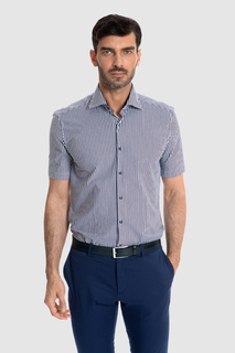 Рубашка мужская Kanzler ST01SSS/01-2 синяя 38