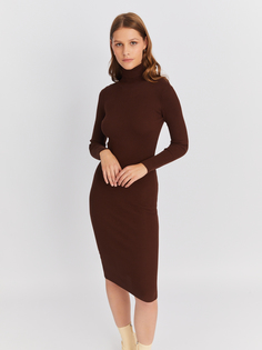 Платье женское Zolla 0233484230338900 коричневое L