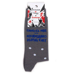 Носки унисекс St. Friday Socks Воскресение серые 42-46