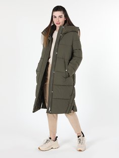 Пальто женское Colins CL1060955_Q1.V1_KHA хаки L