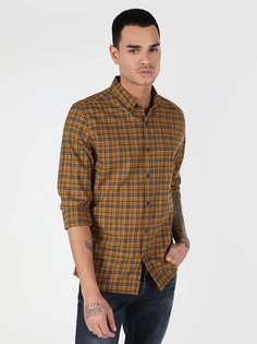 Рубашка мужская Colins CL1061023_Q1.V1_YLS оранжевая L