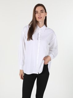 Рубашка женская Colins CL1060166_Q1.V1 белая L