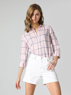 Рубашка женская Colins CL1061878_Q1.V1 розовая XS