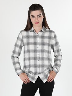 Рубашка женская Colins CL1061388_Q1.V1_GRA серая XL