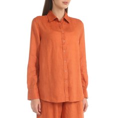 Рубашка женская Maison David ML2109 оранжевая L