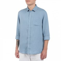 Рубашка мужская Maison David SHIRT голубая L