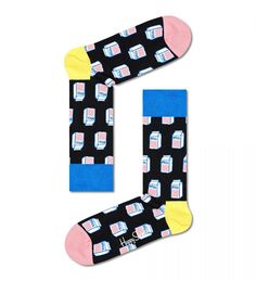 Носки мужские Happy Socks MLK01 9300 черные 25