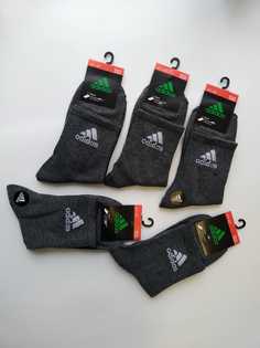 Комплект носков мужских Adidas HC5 серых 41-47, 5 пар