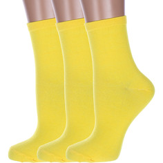 Комплект носков женских Hobby Line 3-Нжх339-03 желтых 36-40, 3 пары