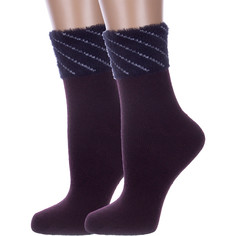 Комплект носков женских Hobby Line 2-Нжпух7809-1 фиолетовых 36-40, 2 пары