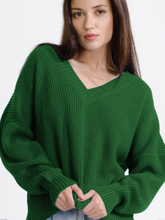 Пуловер женский HappyFox HF70108 зеленый 42-52 RU