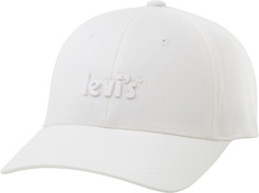 Бейсболка унисекс Levis Women Poster Logo Flex Fit Cap белая, one size Levis®