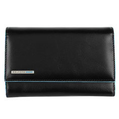 Кошелек женский Piquadro Big size, womens wallet with credit card facility черный