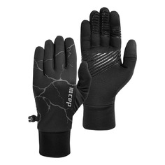 Перчатки унисекс CEP Reflective Running Gloves черные, р. S