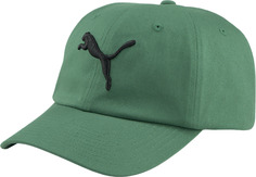 Бейсболка унисекс PUMA Ess Cat Logo Bb Cap зеленая