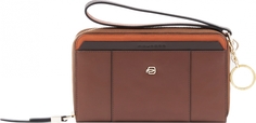 Кошелек женский Piquadro Smartphone wallet with credit card facility, RFID коричневый