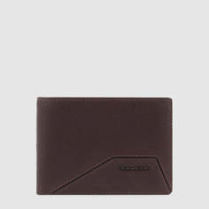 Портмоне мужское Piquadro Mens wallet with flip up ID window, coin pocket коричневое