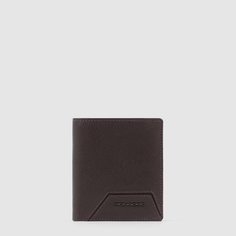 Портмоне мужское Piquadro Vertical mens wallet with coin pocket, credit коричневое