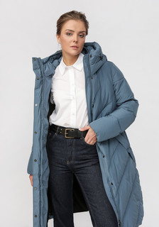 Пальто женское VeraVo 311077 голубое 60 RU