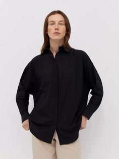 Рубашка женская Arive ARV-WS-10521-007 чёрная, размер XL