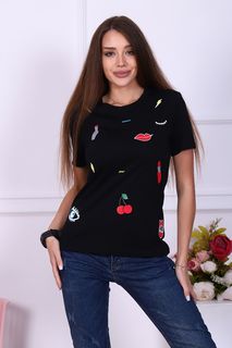 Футболка женская Натали 9609 черная 42 RU Natali
