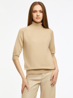 Водолазка женская oodji 64412202 бежевая M