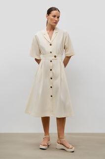 Платье женское Baon B4523006 белое XXL