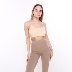 Топ женский NoBrand 9661502 бежевый 46 RU