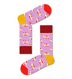 Носки унисекс Happy Socks CAR01 5000 фиолетовые 25