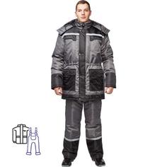 Костюм рабочий мужские NoBrand з27-КПК серые/черные 52-54, 182-188