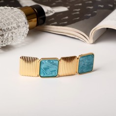 Заколка-автомат женская Queen Fair 9298947 золотисто-голубая