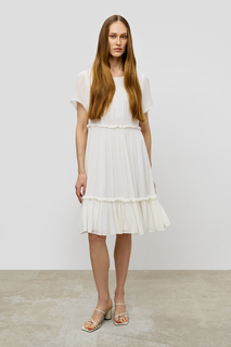 Платье женское Baon B4523105 белое 2XL