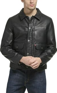 Кожаная куртка мужская Levis LM3MU785-BLK черная XL Levis®