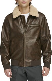 Кожаная куртка мужская Levis LM3RU804-BRN коричневая 2XL Levis®