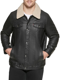 Кожаная куртка мужская Levis LM3RU545-BLK черная XL Levis®