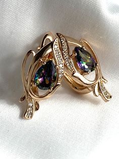 Серьги из бижутерного сплава FLORENTO СК-10, хрустали