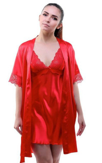 Ночная сорочка женская Belweiss 3721024694 красная 3XL