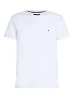 Футболка унисекс Tommy Hilfiger Stretch Slim Fit Crew Neck T-Shirt белая L